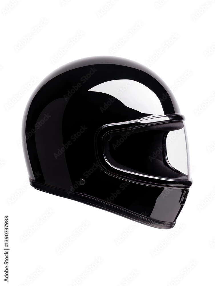 Motorcycle helmet display studio setup cut out background modern design side view visual appeal Motorcycle helmet display studio setup cut out background modern design side view visual appeal