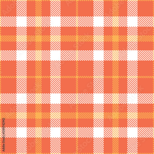 Plaid pattern seamless. Dusty pinkish orange & Dusky butterscotch Tartan Fabric Design. 