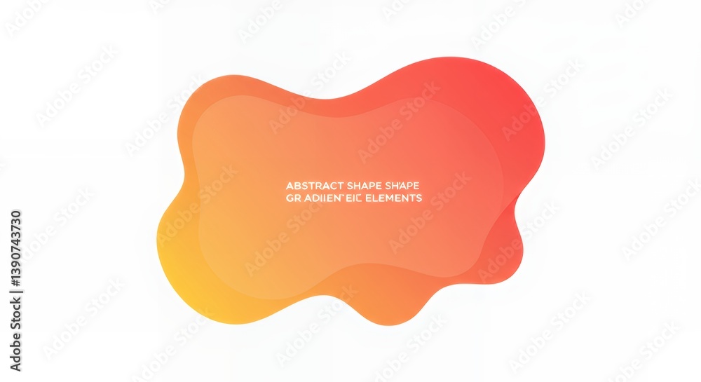 Abstract Fluid Shape with Vibrant Gradient for Modern Design Element Abstract Fluid Shape with Vibrant Gradient for Modern Design Element