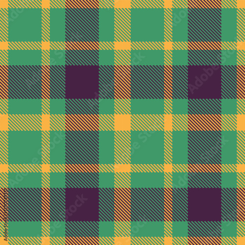 Contemporary Mellow ocean green & Smoky butterscotch Seamless Tartan Fabric Design