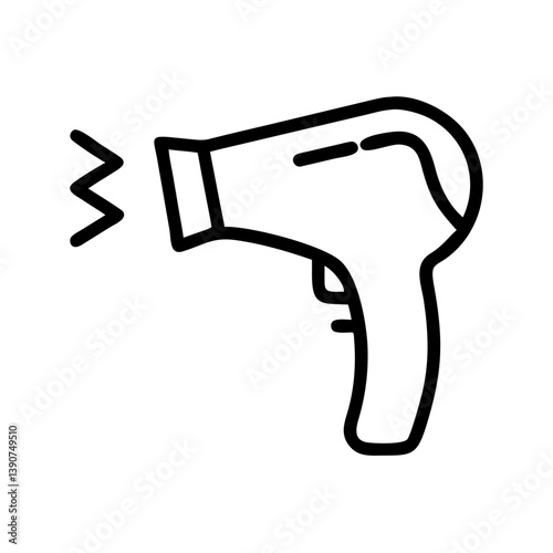 Hair dryer icon in minimalist style