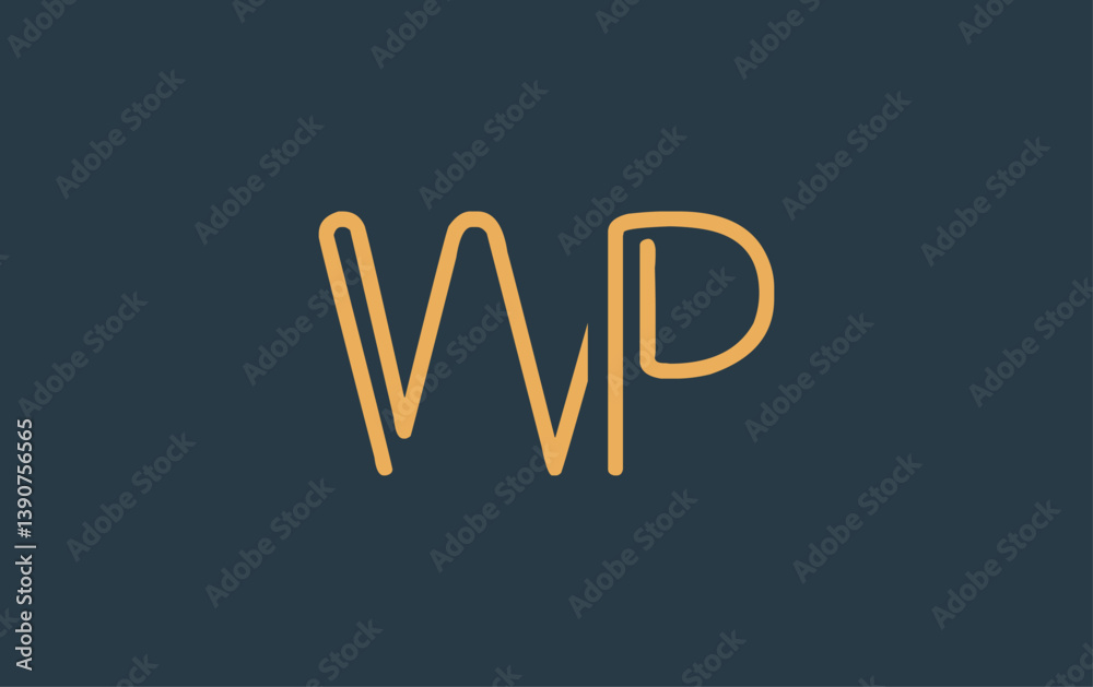WP Minimalistic Line Art Logo Design with Abstract Lettering. Abstract minimalistic logo design featuring a sleek line art style. WP Minimalistic Line Art Logo Design with Abstract Lettering. Abstract minimalistic logo design featuring a sleek line art style.