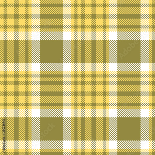 Sandy pale gold and Dusky drab Seamless Tartan Fabric Design