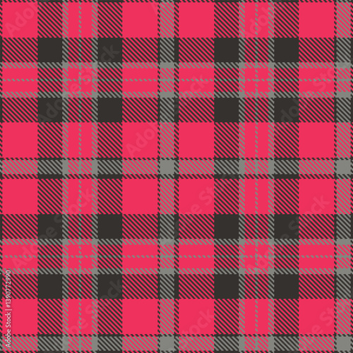 Wallpaper Mural Autumn dark grey Seamless Tartan with Autumn red pink accents Fabric Design Torontodigital.ca