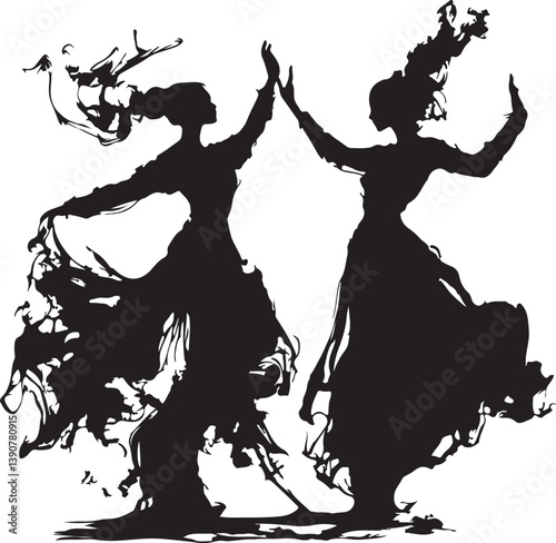 Dancing silhouette