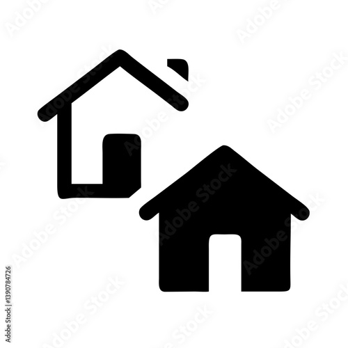 Houses icons set. Real estate. Web home icon for apps and websites. Collection home icons. House symbol. Set of Houses Icons or symbols Vector fully editable file.
