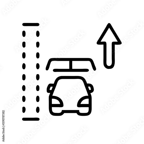 Lane assistant icon