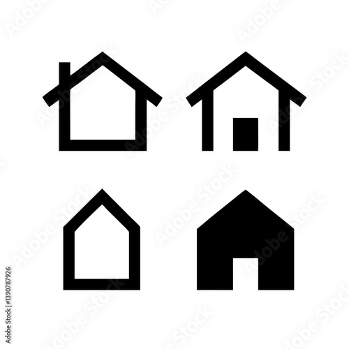 Simple house symbol. Smart home icon collection. Main page pictogram in filled, thin line, outline editable Stroke. House, Technology, Wireless. Professional vector icon. 

