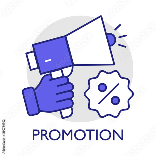 Promotion – Megaphone Representing Advertising and Brand Awareness