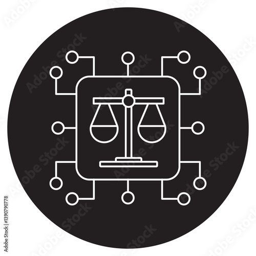 Safety and Bias Icon, Balancing Safety and Bias Toward Ethical Innovation, Eliminating Bias, Enhancing Safety The Future of Responsible Systems, vector