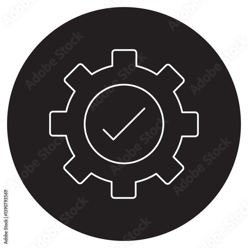 Gear Icon, Turning Innovation The Power Behind the Gear, Precision in Motion The Heart of Every Mechanism, vector