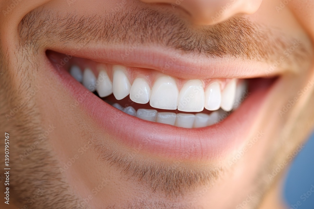Beautiful Smile of stylish man, close-up
