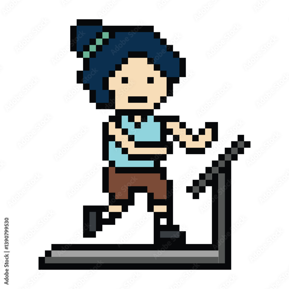 Cute cartoon run exercise pixel cartoon 8bit character woman lady run running jog cardio lifestyle decoration life style 8 bit female jog marathon exercise game 8 bit game vector. Cute cartoon run exercise pixel cartoon 8bit character woman lady run running jog cardio lifestyle decoration life style 8 bit female jog marathon exercise game 8 bit game vector.