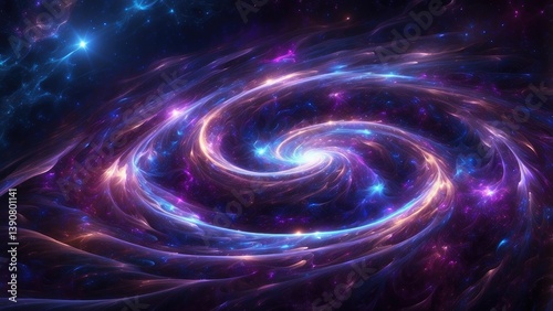 Abstract digital illustration depicting a glowing