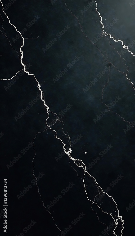 Fototapeta premium Smooth and sleek black marble background with subtle veins, dark, texture