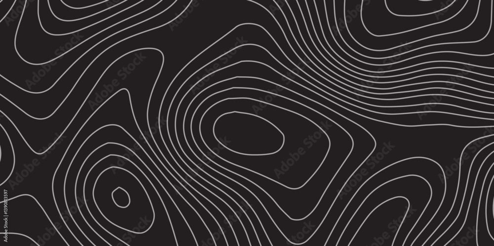 Minimalist and Luxurious Abstract Topographic Line Composition in White on Black, Evoking Terrain and Elevation Through Elegant Wavy Geometry for High-End Creative Concepts Minimalist and Luxurious Abstract Topographic Line Composition in White on Black, Evoking Terrain and Elevation Through Elegant Wavy Geometry for High-End Creative Concepts