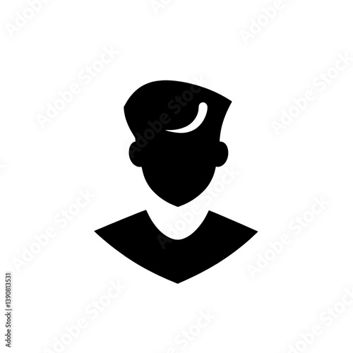 Free Download Minimalist black and white logo of a person with a modern design using negative space and simple shapes - GFXLoad