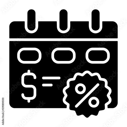 Seasonal Sale Solid Solid Icon