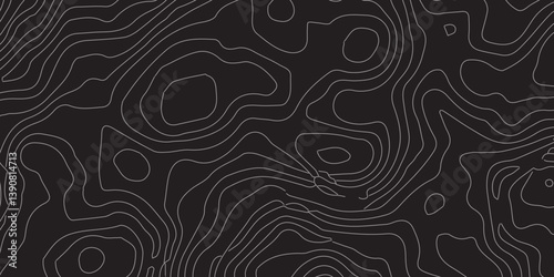 Luxury Abstract Topographic Line Art with Flowing Wavy Patterns on a Deep Black Background, Perfect for Modern Design, Sophisticated Branding, and High-End Creative Projects