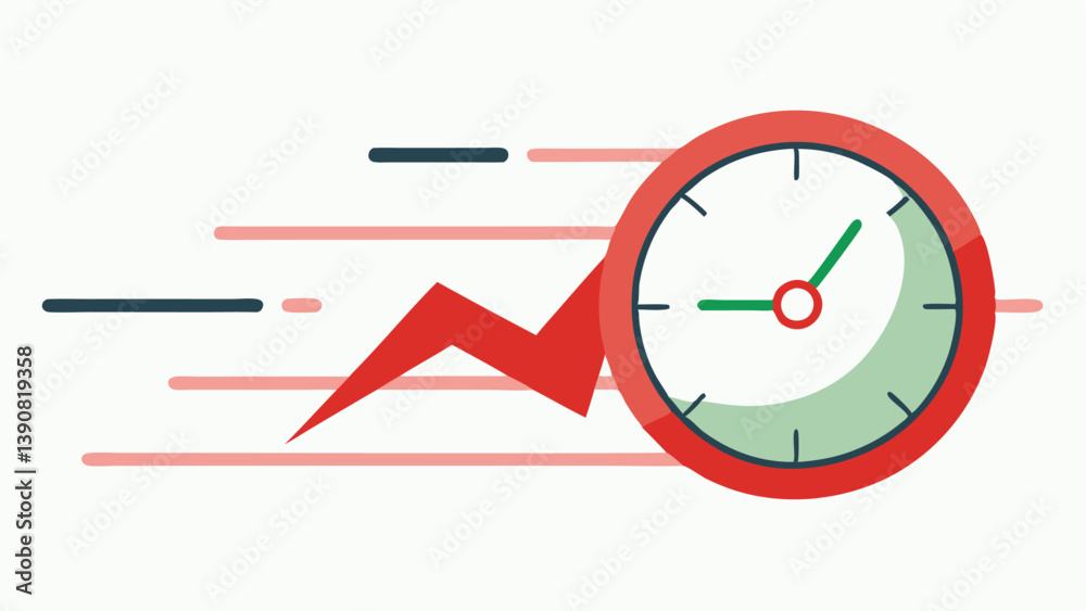Clock and Stock A clock with hands moving rapidly overlaid with a fluctuating stock price line symbolizing the fastpaced nature of the stock market. Clock and Stock A clock with hands moving rapidly overlaid with a fluctuating stock price line symbolizing the fastpaced nature of the stock market.