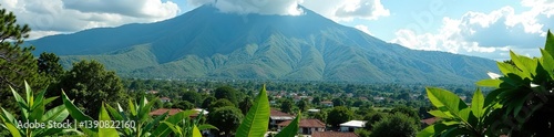 Scenic view of Sierra Maestra Mts towering over the rustic village of El Mulato, Cuba,  el mulato village,  tranquil