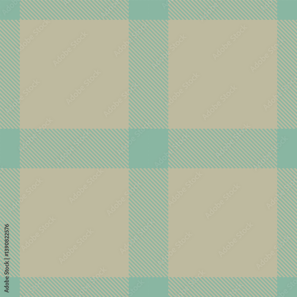 Obraz premium Contemporary Soft greyish teal & Fire bland Seamless Tartan Fabric Design