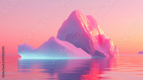 Obraz na płótnie
An iceberg floating on calm waters, with a massive underwater mass beneath, symbolizing hidden depths and unexplored aspects of life, emphasizing minimalism and modern simplicity.
w salonie