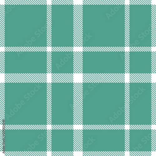 Contemporary Light white & Dusty dull teal Seamless Tartan Fabric Design