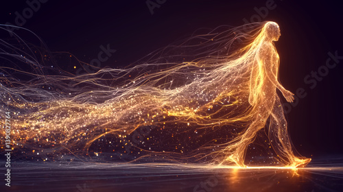 generative illustration. awareness of astral energies of the subtle plane.	
