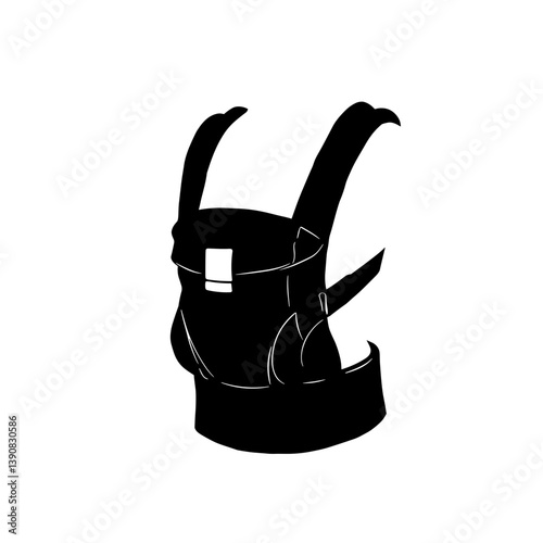 Baby carrier silhouette design on a white background  