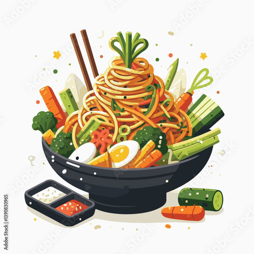 japchae, cuisine, food, asian, healthy, meal, gourmet, plate, background, vegetable, korean, korean food, traditional, sesame oil, soy sauce, green, beef, carrot, korean culture, noodle, onion, sesame