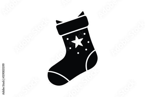 christmas sock isolated on white