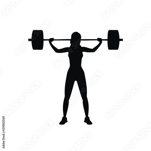 fitness, gym, workout, weightlifting, barbell, bodybuilding, strong, athlete, training, power, silhouette, man, strength, muscles, sports, gym icon, heavy lift, gym vector, fit, exercise, motivation, 