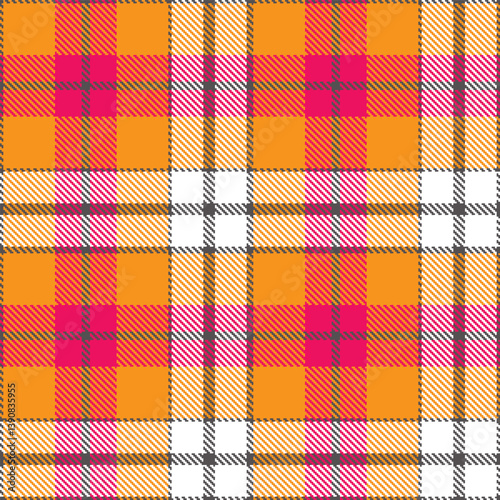 Wallpaper Mural Cool charcoal grey and Soft tangerine Seamless Tartan Fabric Design Torontodigital.ca
