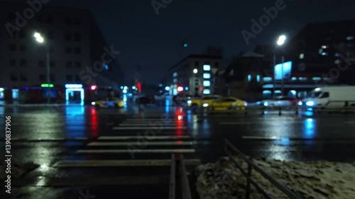 night traffic in the city