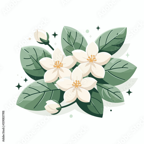 blossom, floral, jasmine, flower, spring, plant, nature, bloom, beautiful, white, beauty, fresh, garden, natural, background, flora, petal, blooming, summer, aroma, flowers, isolated, bud, decorative,