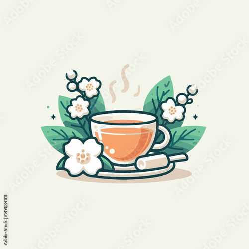aroma, green, jasmine, background, flower, herbal, tea, plant, drink, natural, organic, cup, healthy, beverage, fresh, white, blossom, floral, nature, blooming, bloom, hot, spring, breakfast, closeup,
