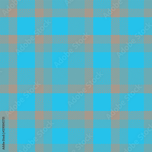 Contemporary Seamless Tartan featuring Dusty greyblue and Dusty greyish Fabric Design