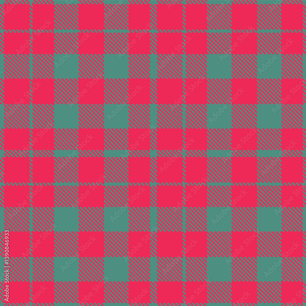 Soft dusty teal and Traditional red pink Seamless Tartan Fabric Design Soft dusty teal and Traditional red pink Seamless Tartan Fabric Design