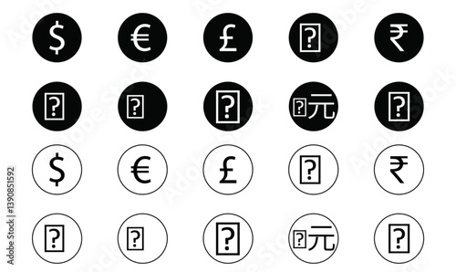 world currencies icons set, all country currencies icons, icon set, currency icon set