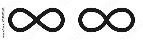infinity icon set vector infinite, eternity, infinity, endless, loop, unlimited, icons, symbol