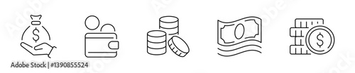 Business vector icons. Outline Business icons. Editable stroke Business icons