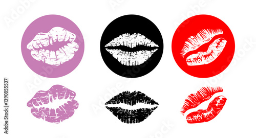 Wallpaper Mural Lips icons.eps Torontodigital.ca