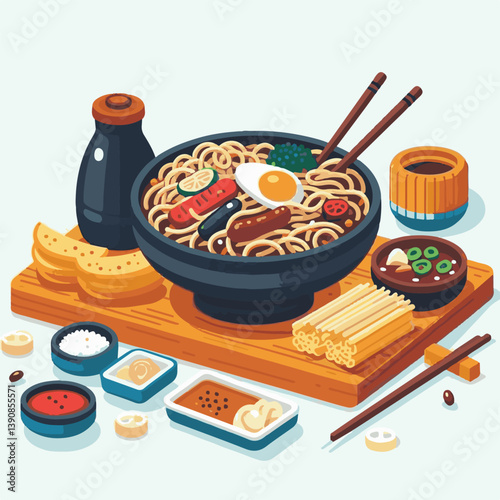 cuisine, asian, korean, noodle, korean food, bean, black, homemade, bowl, ingredient, korea, jajangmyeon, jjajangmyeon, noodles, jjajang, jajang, background, meal, korea food, black bean, traditional,