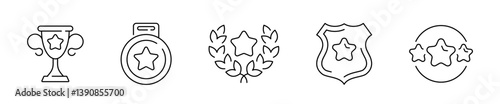 Progress vector icons. Outline progress icons. Editable stroke progress icons