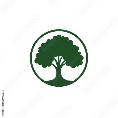 Tree in a circle logo