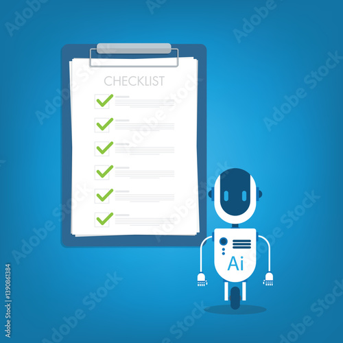 AI chatbot with online checklist for to-do list assistants task planning concept