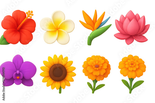 Flower with a yellow center and orange petals