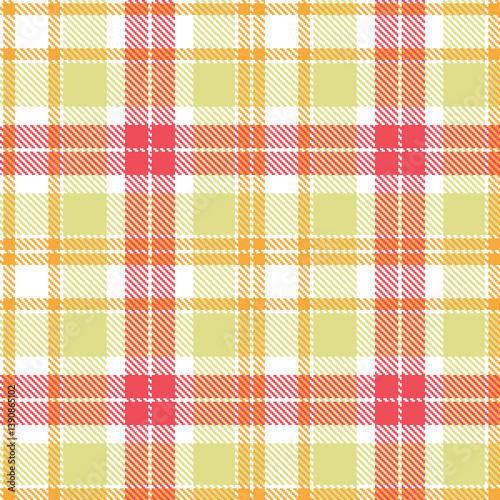 Dusky white Tartan patterns fabric texture. Timeless Soft butterscotch Seamless Tartan