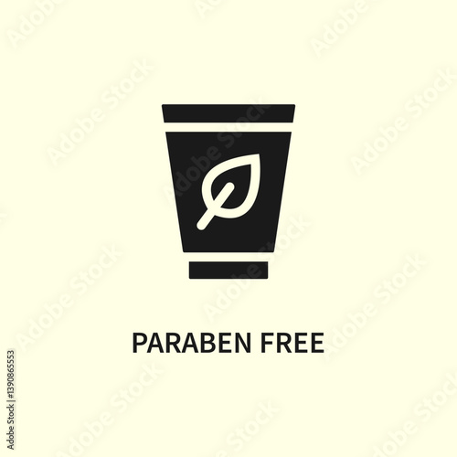 Paraben Free - vector signs for product packaging label.